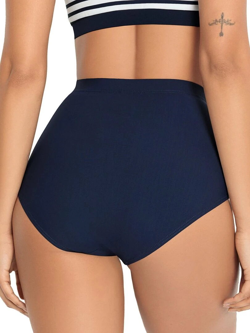 Bas maillot culotte de bain amincissante Heidi Bleu marine
