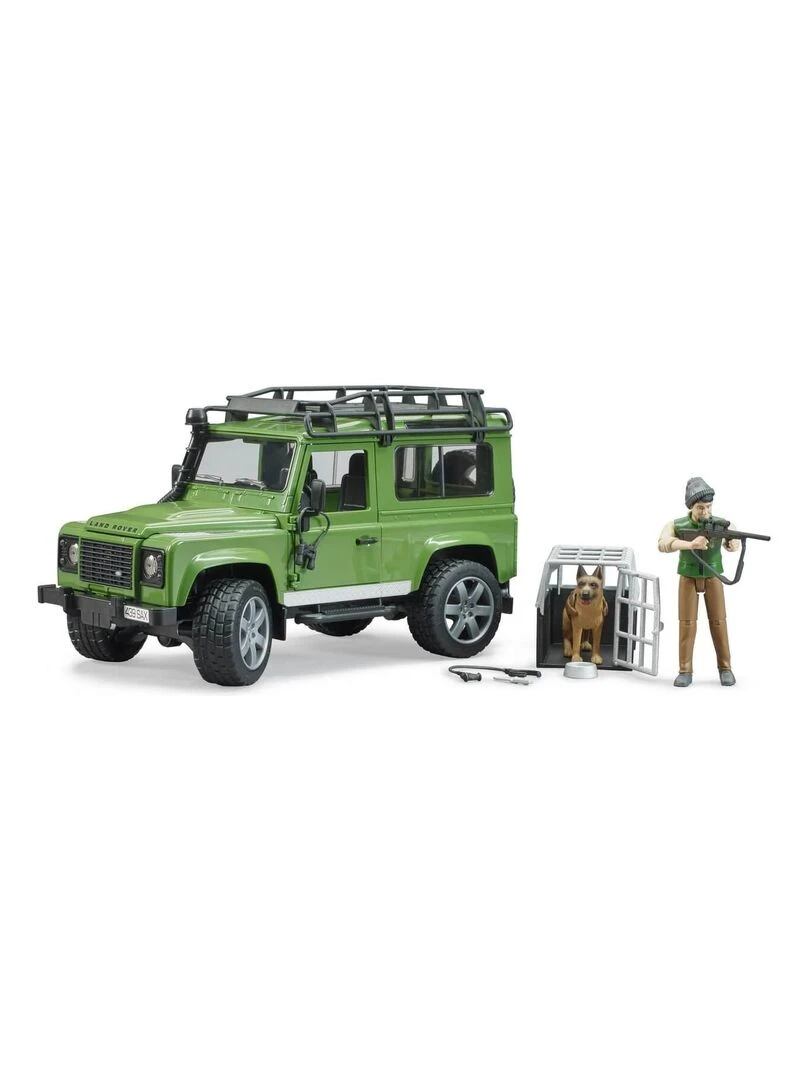 Land Rover Defender Station avec garde forestier et son chien   N/A