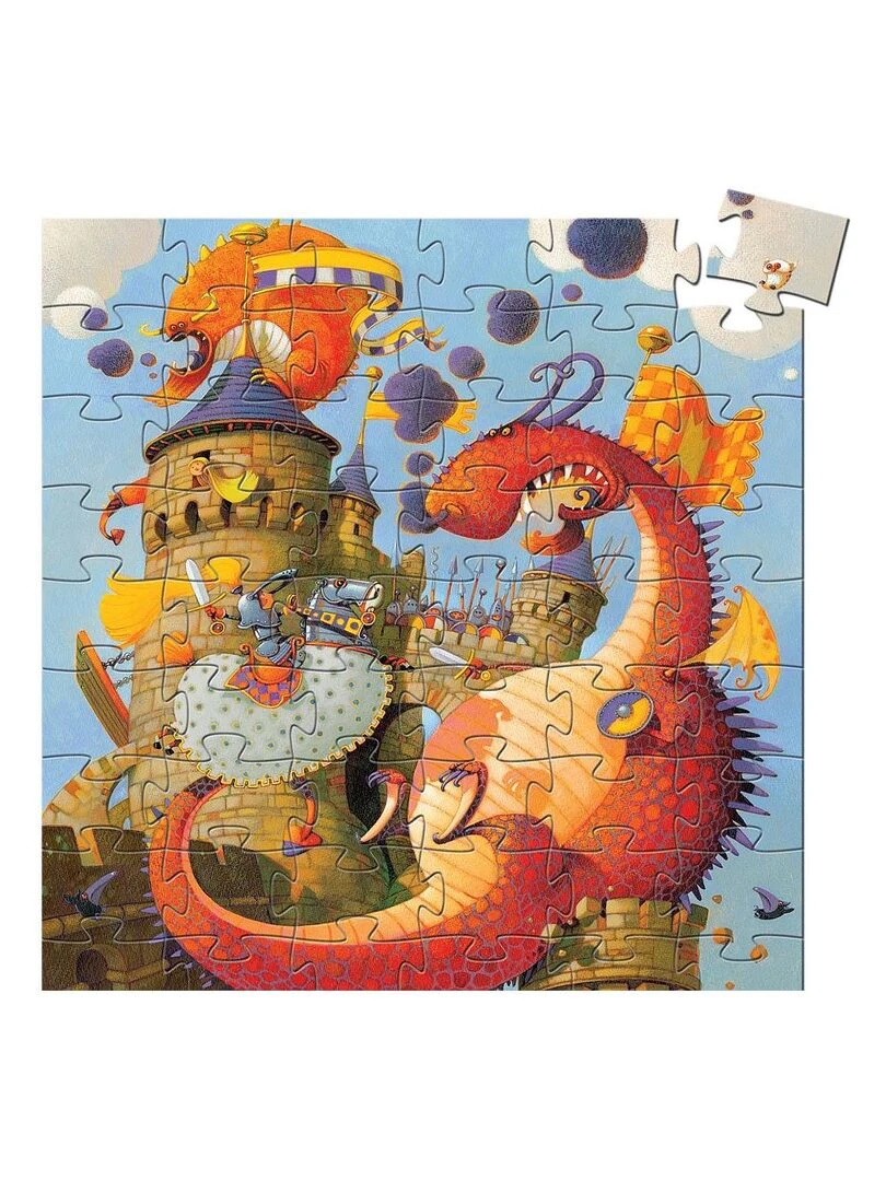 Puzzle Silhouette 54p Vaillant Et Le Dragon N/A