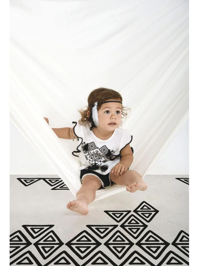 Tapis Coton Boho Chic par Lilipinso   Lilipinso   Noir