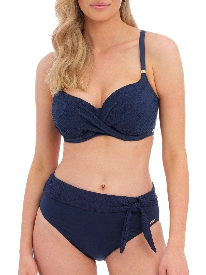 Haut de maillot de bain twisté à armatures Ottawa Bleu