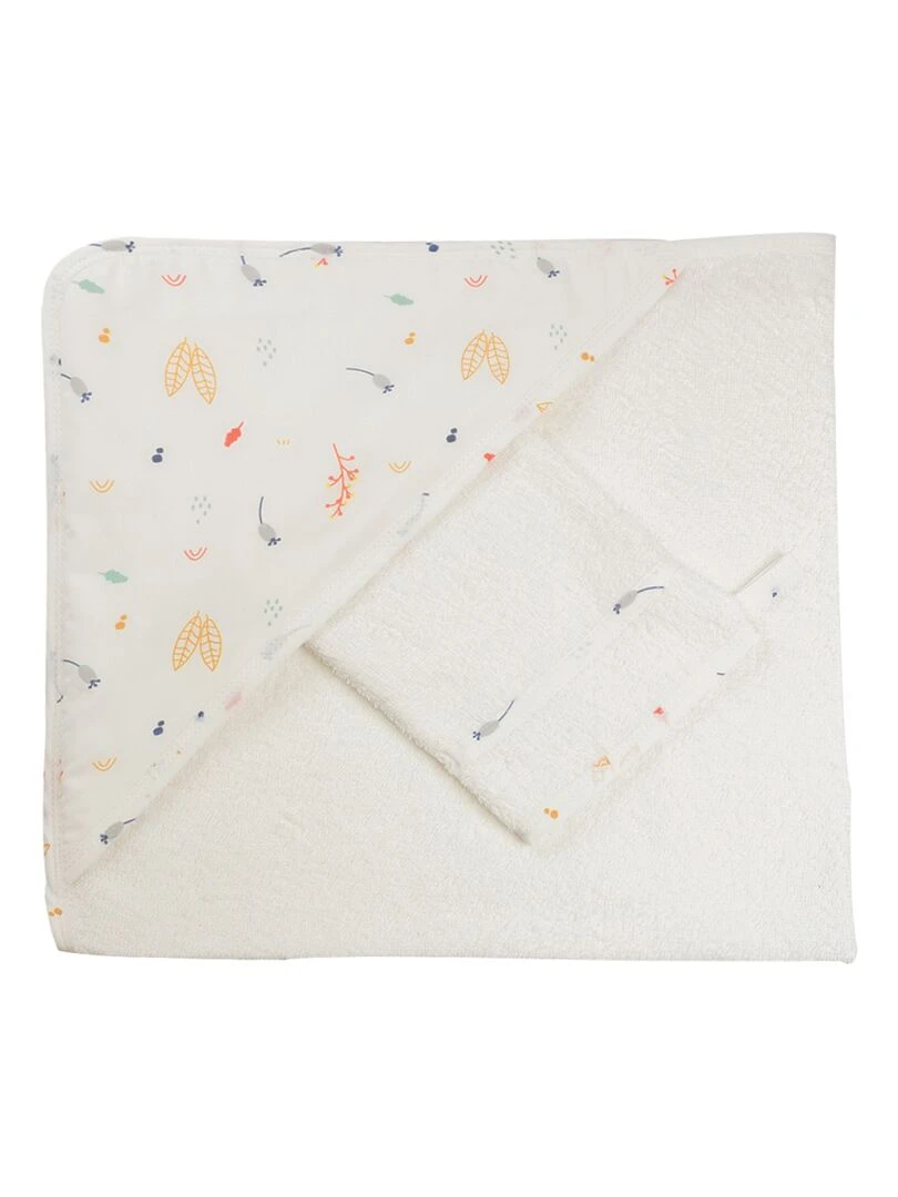 Cape De Bain + Gant Renard (70 X 70 Cm) Rouge