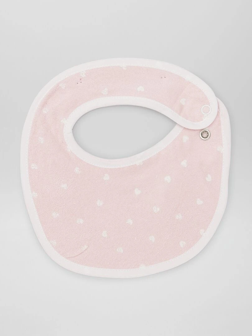 Lot de 5 bavoirs en éponge   Rose