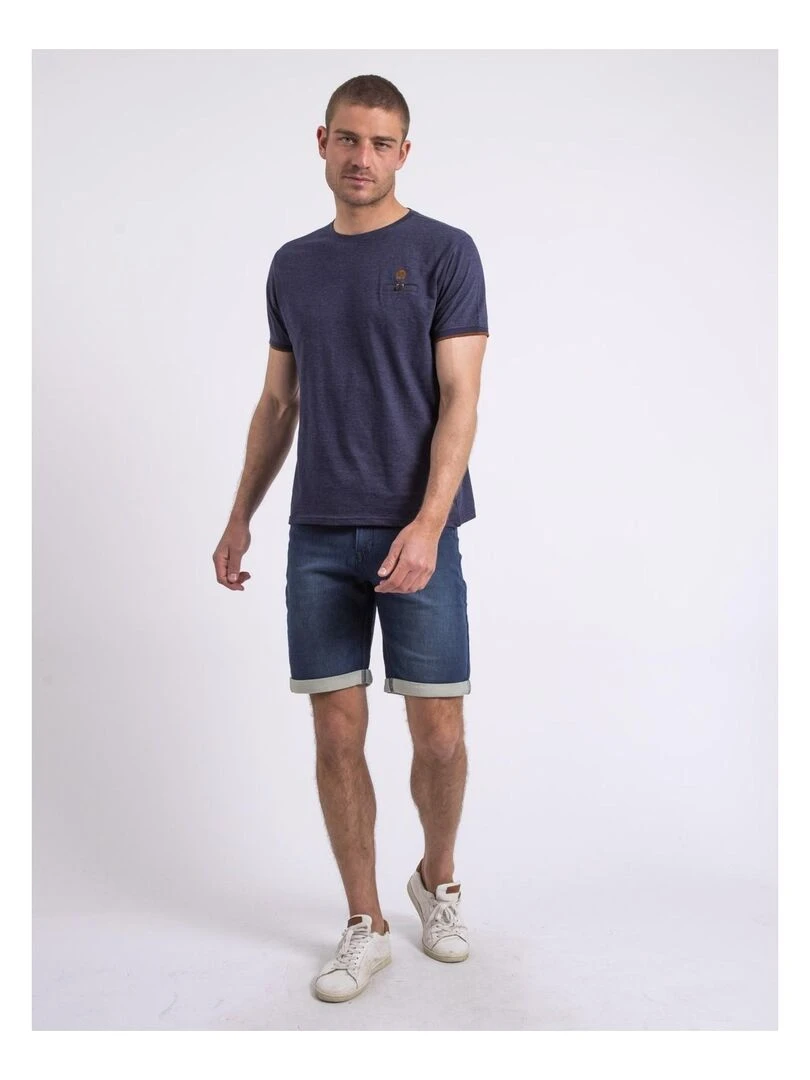 T shirt col rond NAKOTOC   Bleu marine