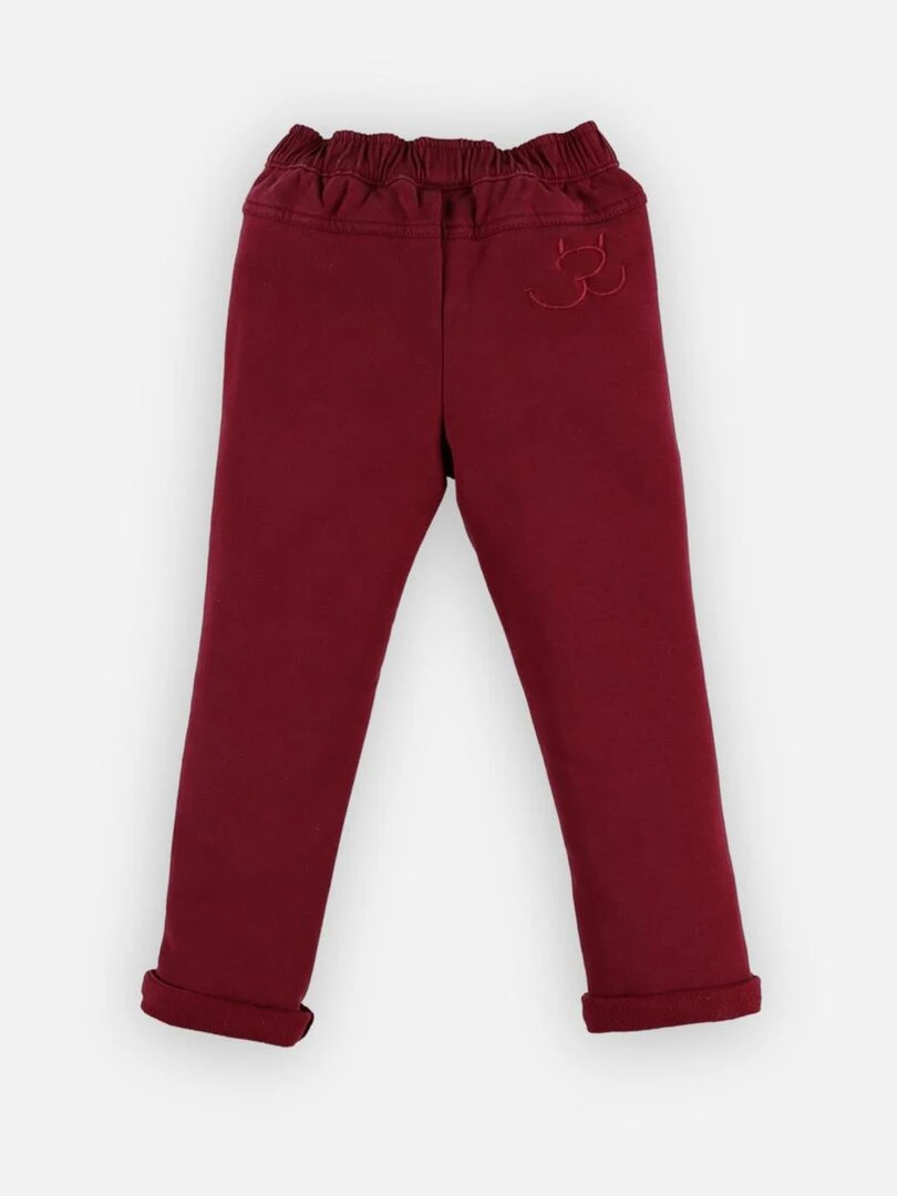 Pantalon "style & confort" en twill et molleton Noukie's Rouge
