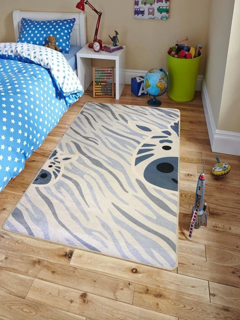 Tapis ZEBRE Bleu Bleu