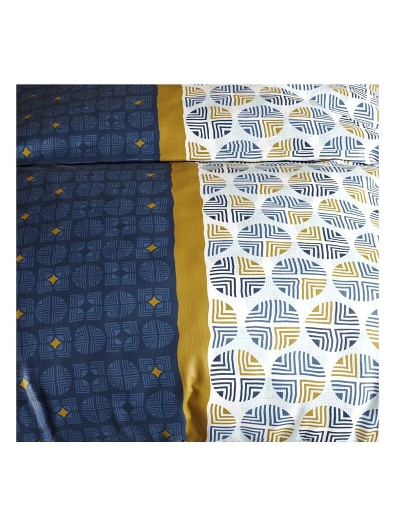 Housse de couette  Sirius + taie(s) coton 57 fils   Bleu