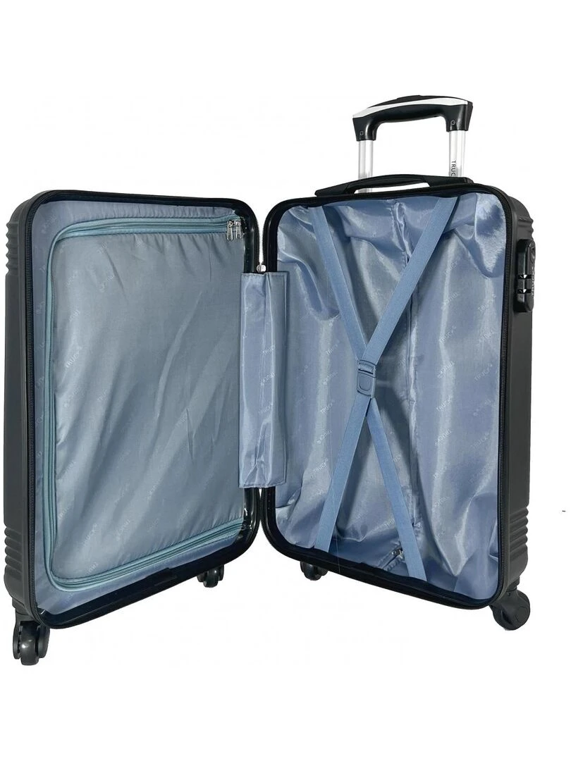 Lot 3 valises dont 1 valise cabine rigides ABS   Bleu