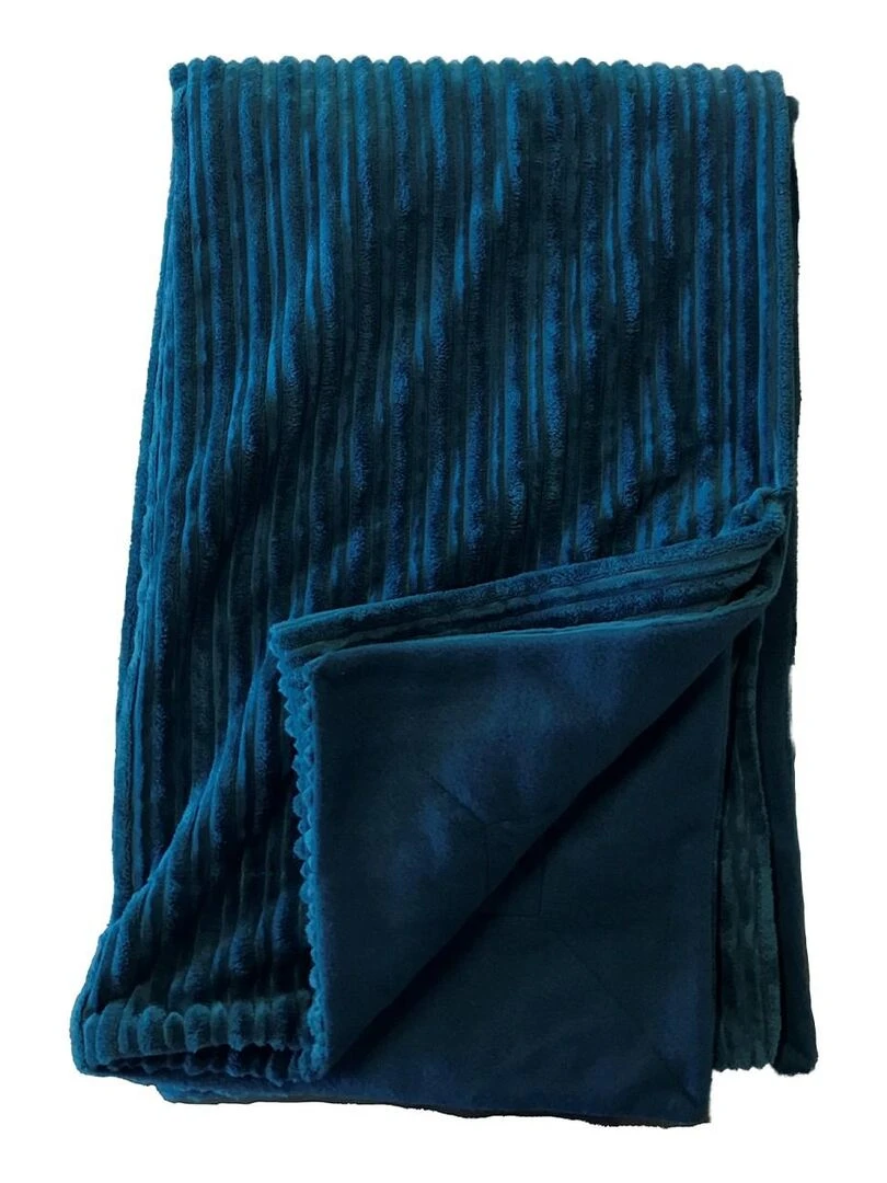 Plaid uni 'HOTEL TROPIK BARBADE' 'TODAY' Bleu