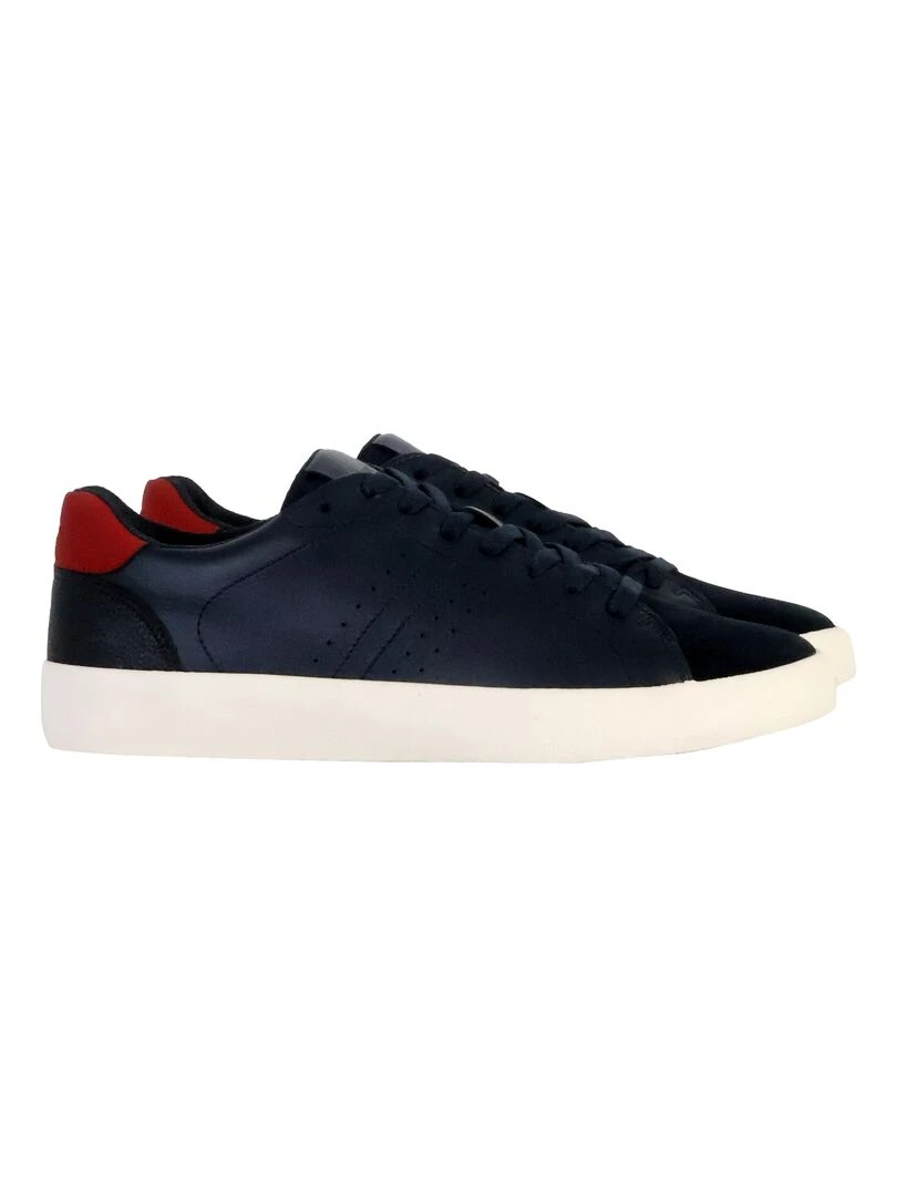 Basket Cuir Geox Affile*   Bleu