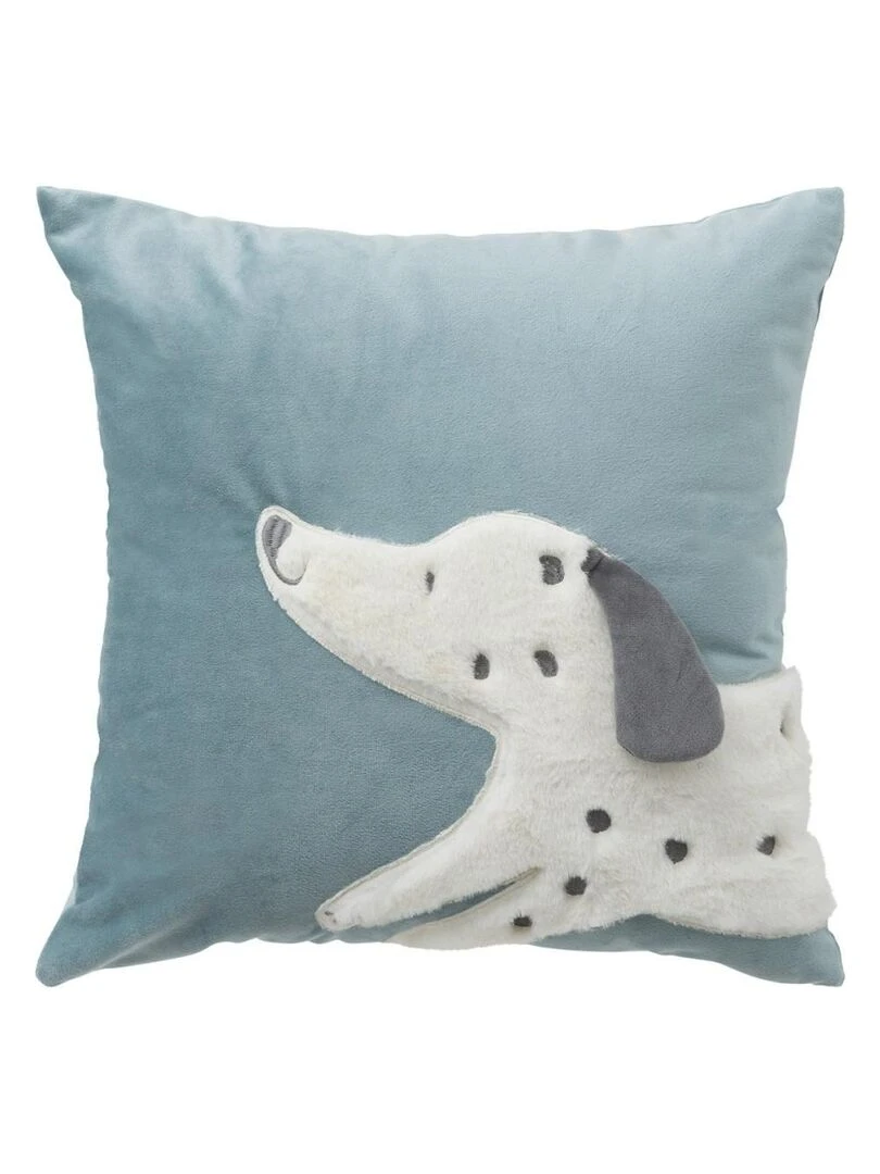 Coussin carré Dalmatien bleu Bleu