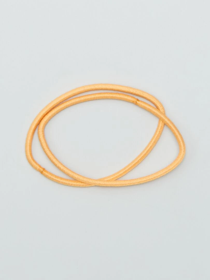 Lot pour cheveux   élastique + pinces   Orange