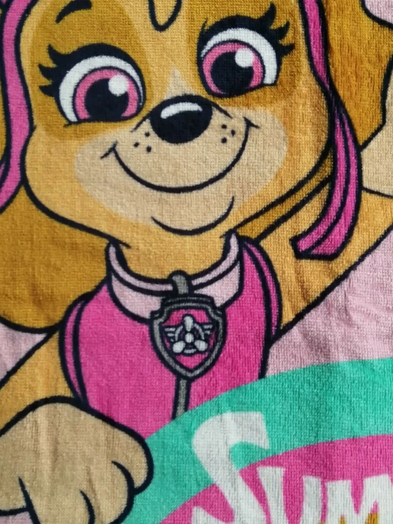 Cape de bain 'Pat'patrouille'   Rose