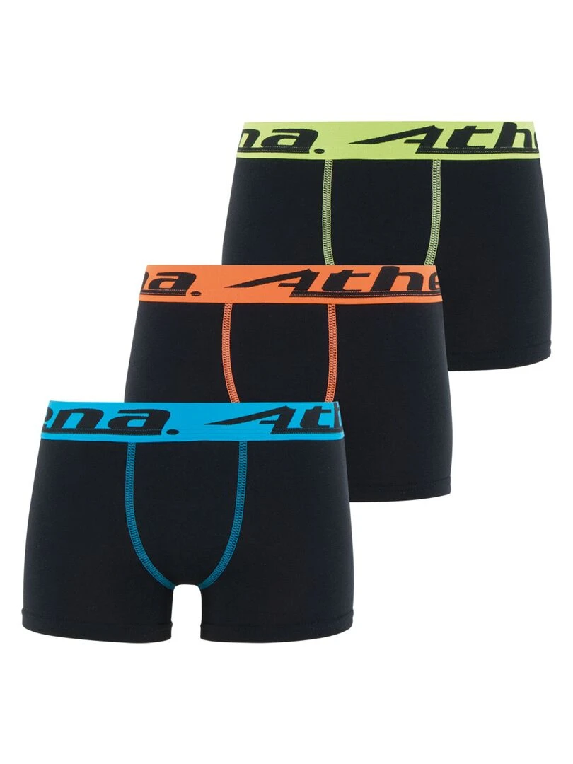 Lot de 3 boxers garçon Trio Choc Noir