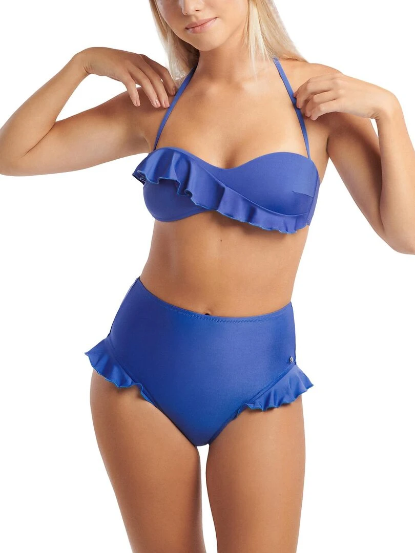 Haut maillot de bain bandeau sans armatures Kenya   Bleu
