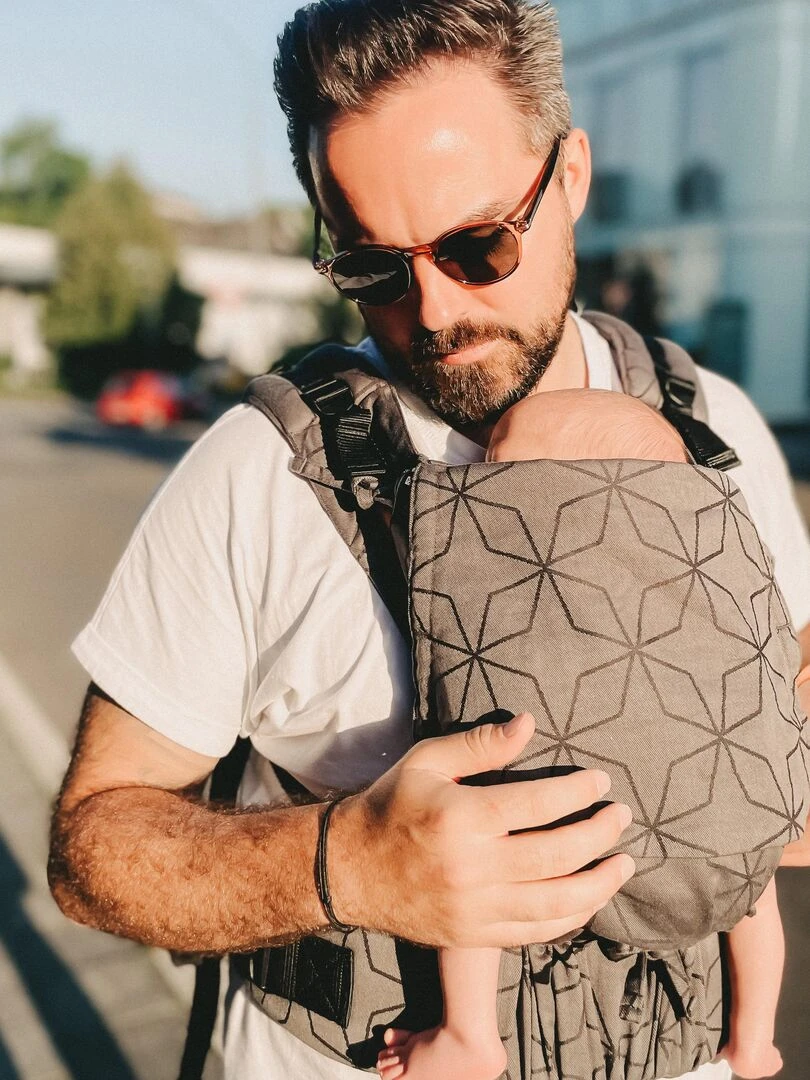 Hoppediz Porte bébé Buckle Gris Gris clair