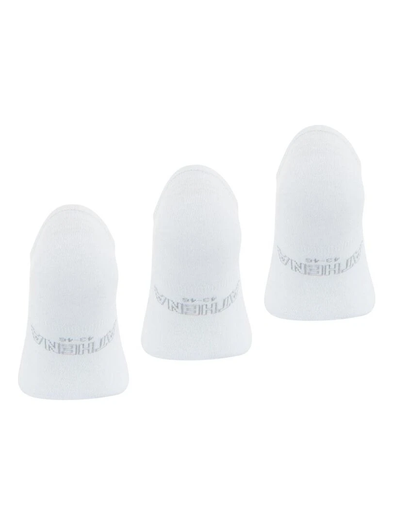 Lot de 3 paires de chaussettes invisibles Eco Pack   Blanc
