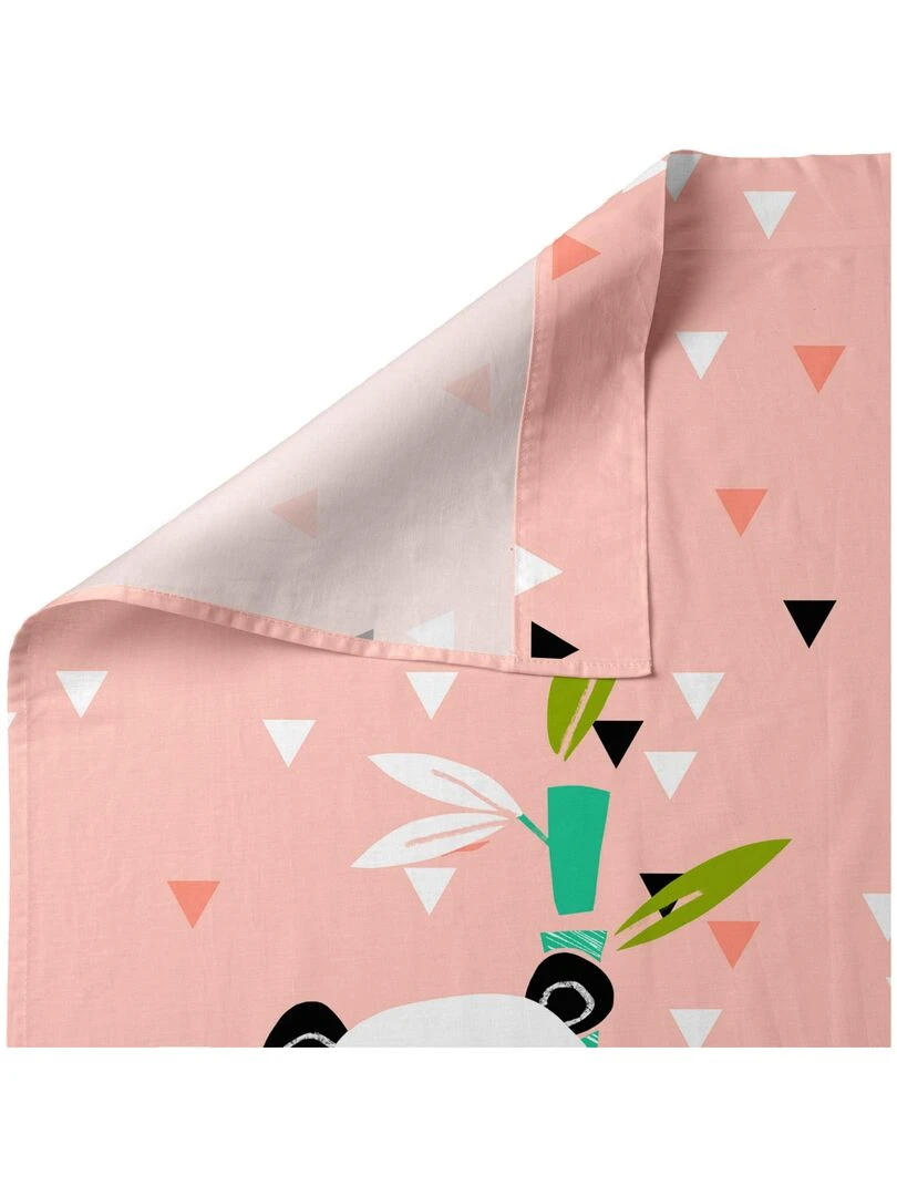 Parure de lit 2 pièces Panda garden "Happyfriday"   Rose