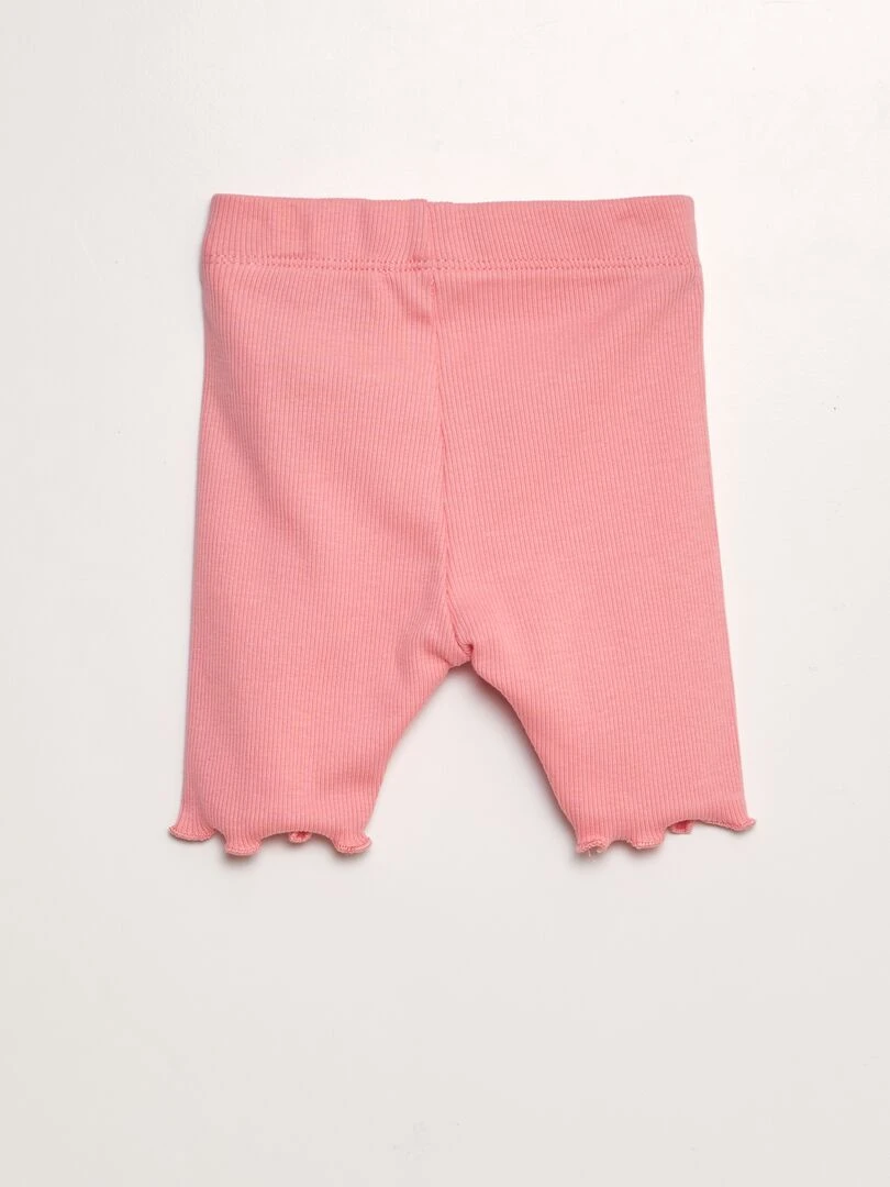 Short cycliste côtelé Rose