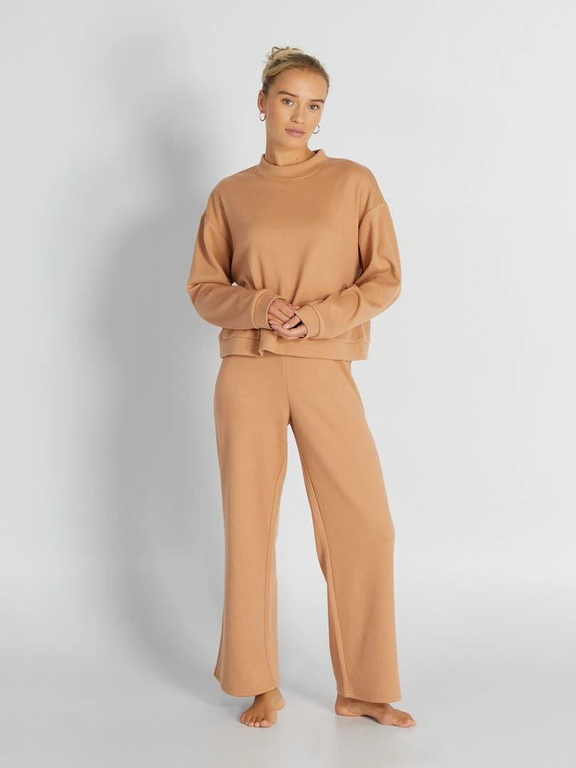 Sweat côtelé Marron