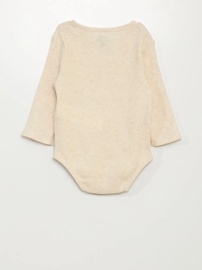 Body en matière côtelée   Beige