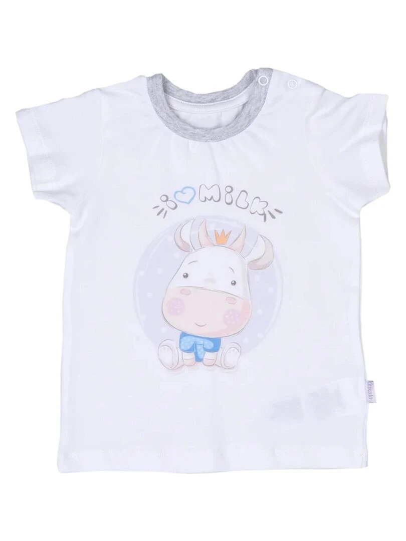 Ensemble t shirt et short bébé   Milk   Ecru
