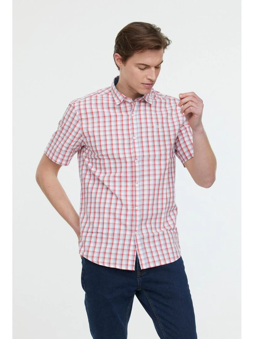 Lee Cooper Chemise manches courtes coton regular DOXOU MC Orange mandarine