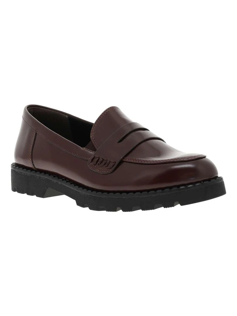 TAMARIS Mocassins talon plat Gris Marron Blanc