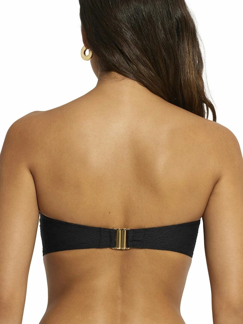 Haut maillot de bain bandeau non préformé Sicilia Noir