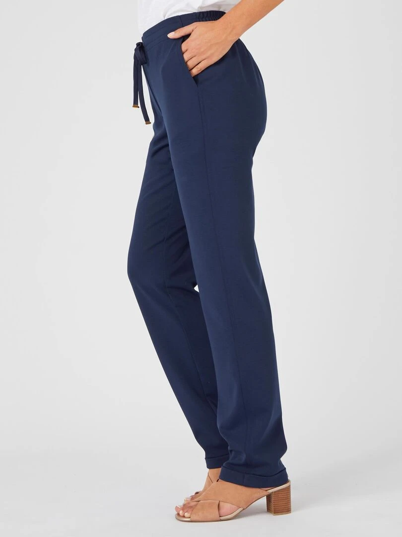 Pantalon maille milano    Damart   Bleu marine