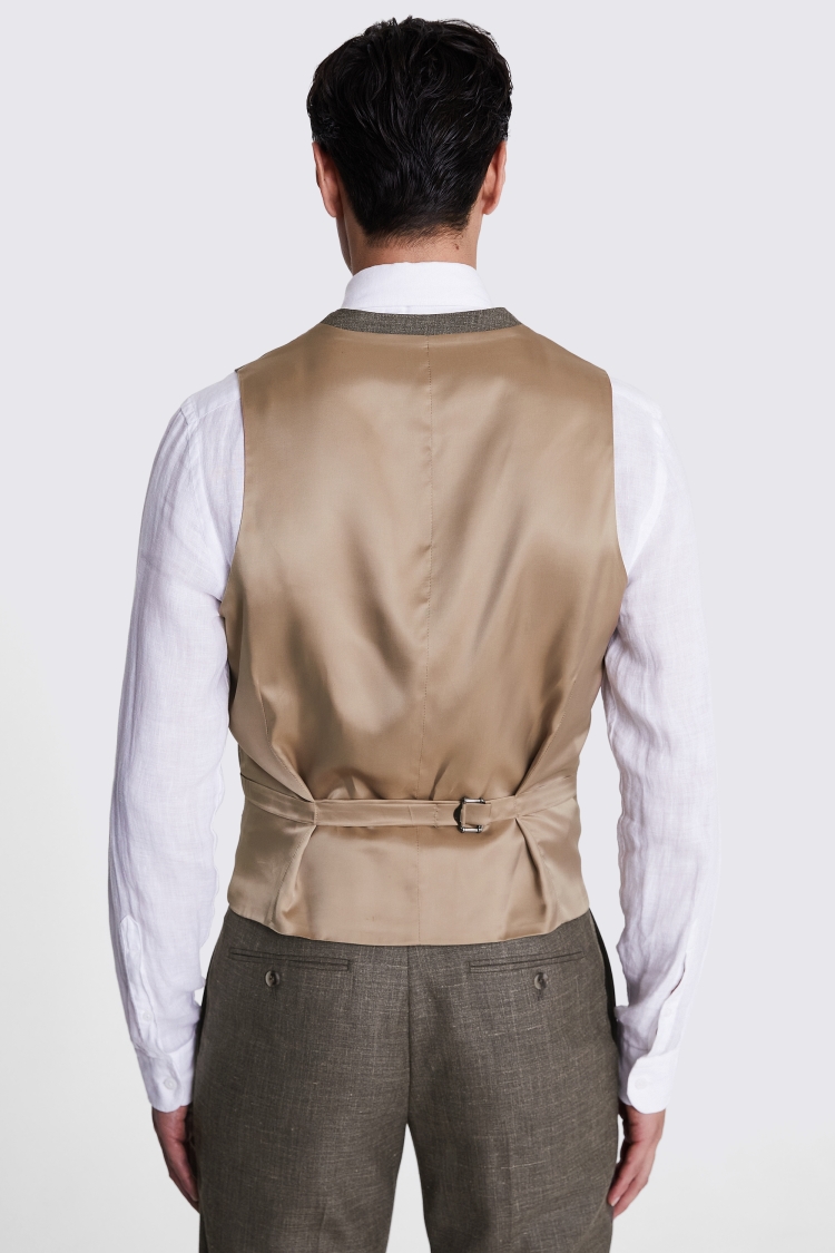 Italian Tailored Fit Brown Waistcoat Buy Online at Moss