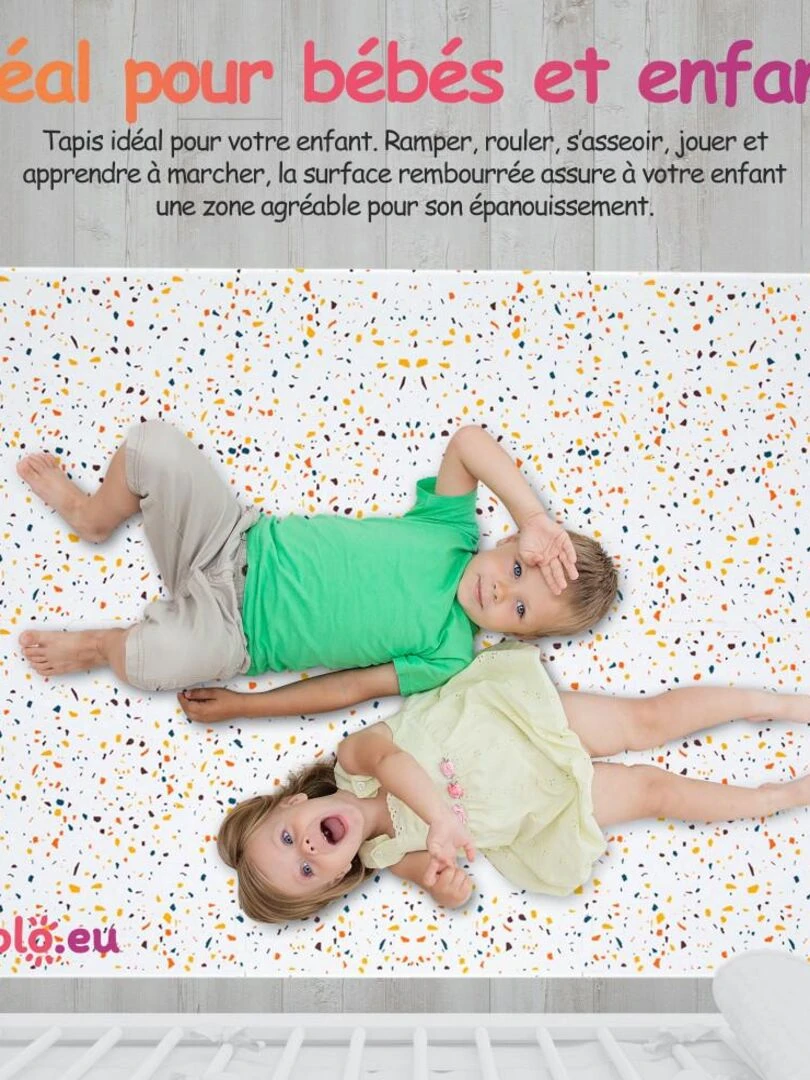 Tapis De Jeu Enfant Puzzle Arc En Ciel par Kidolo   120 x 180 cm   Orange