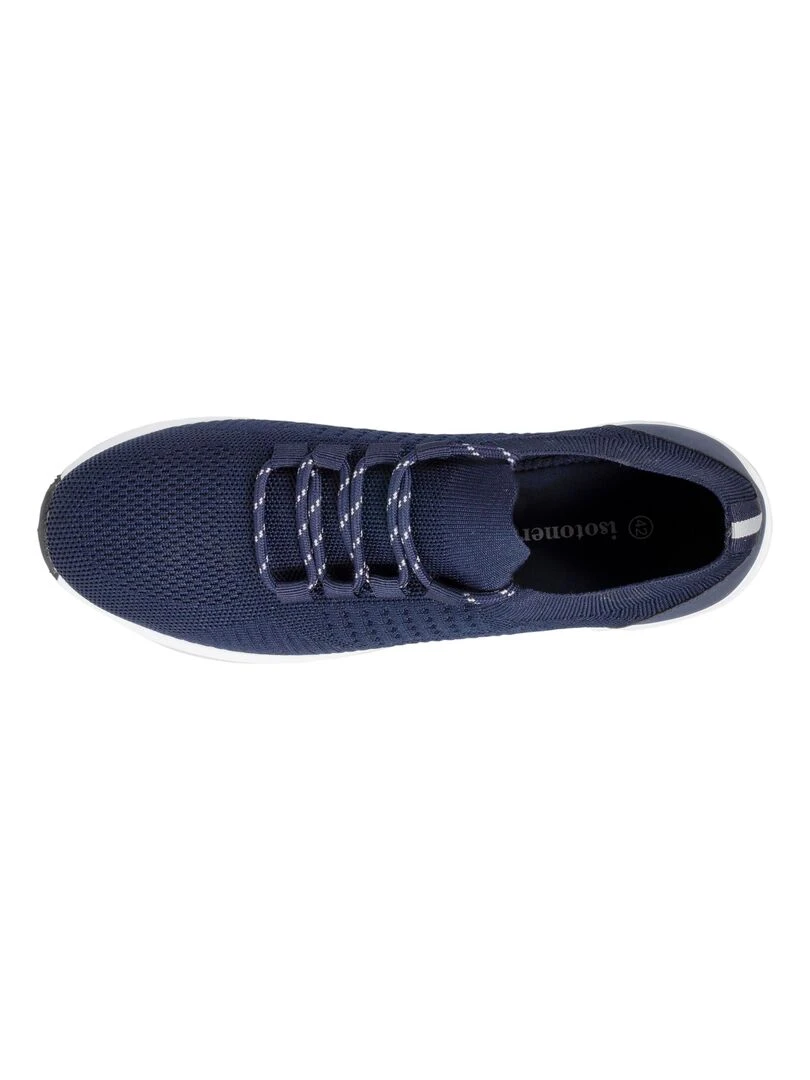 Baskets Confort Homme slip on lacets Marine Bleu marine