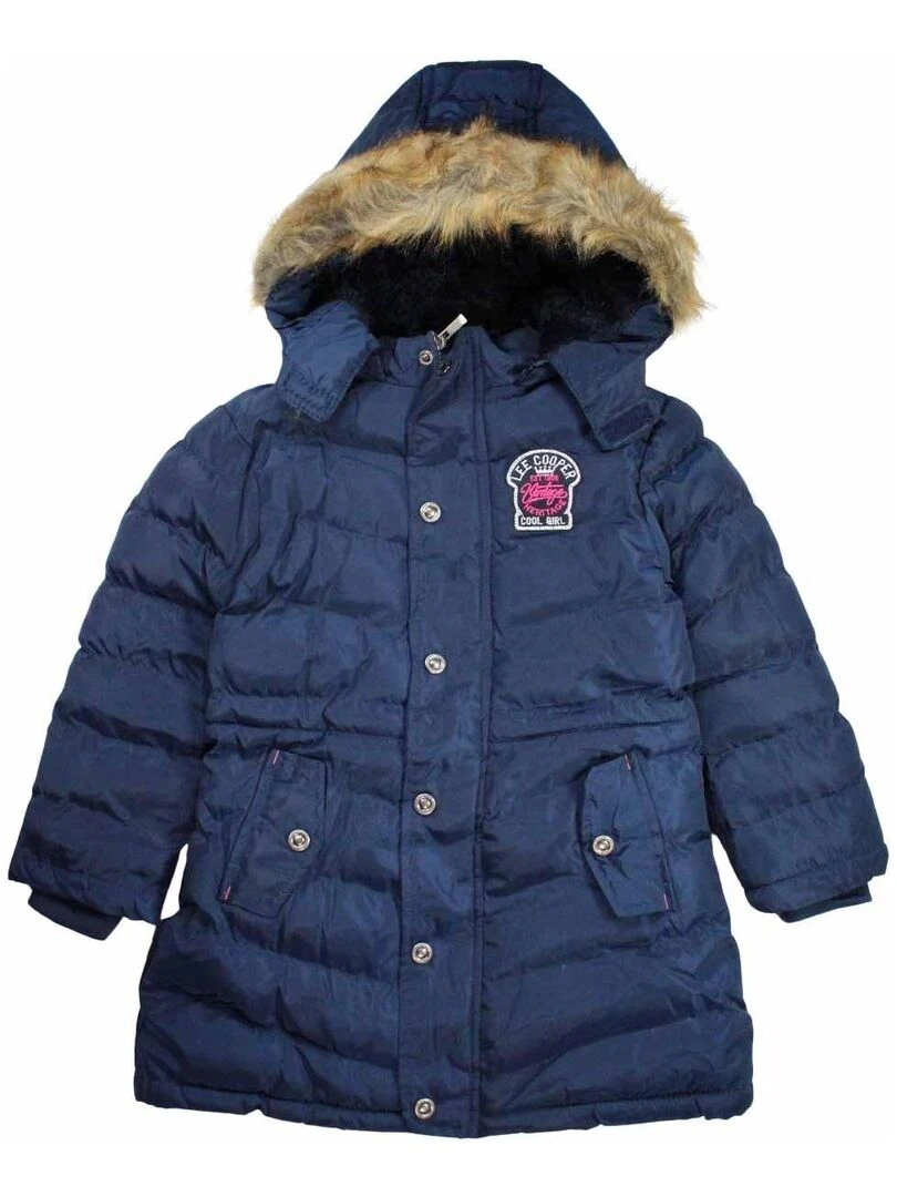 Lee Cooper Parka garçon imprimé logo Bleu marine