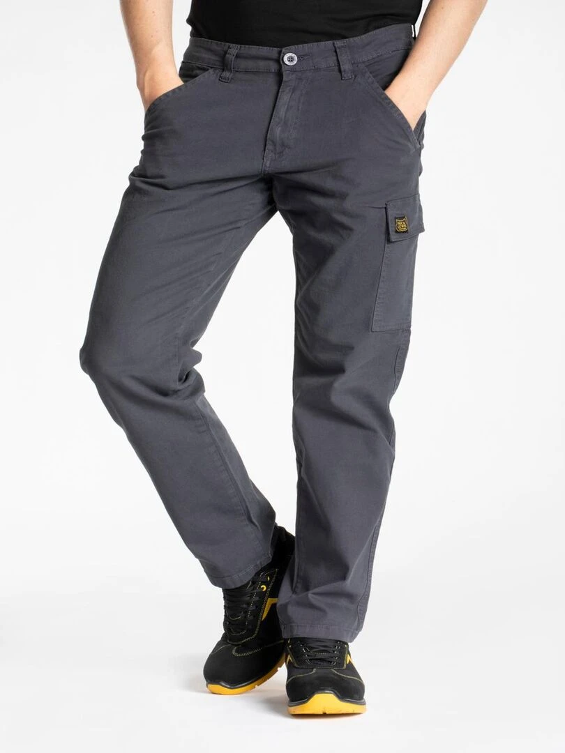 Pantalon de travail coupe charpentier stretch CARP 'Rica Lewis' gris anthracite