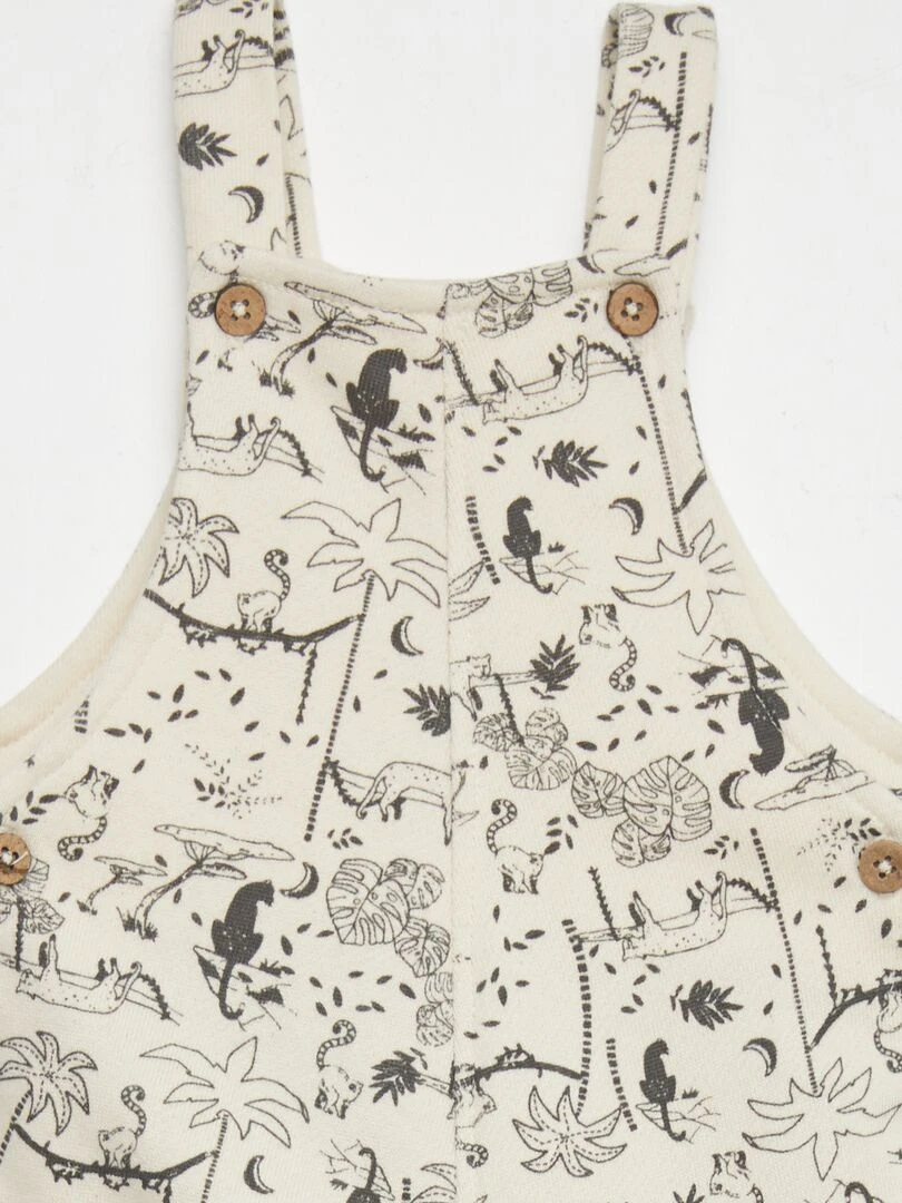 Salopette + body 'Jungle'   2 pièces   Beige