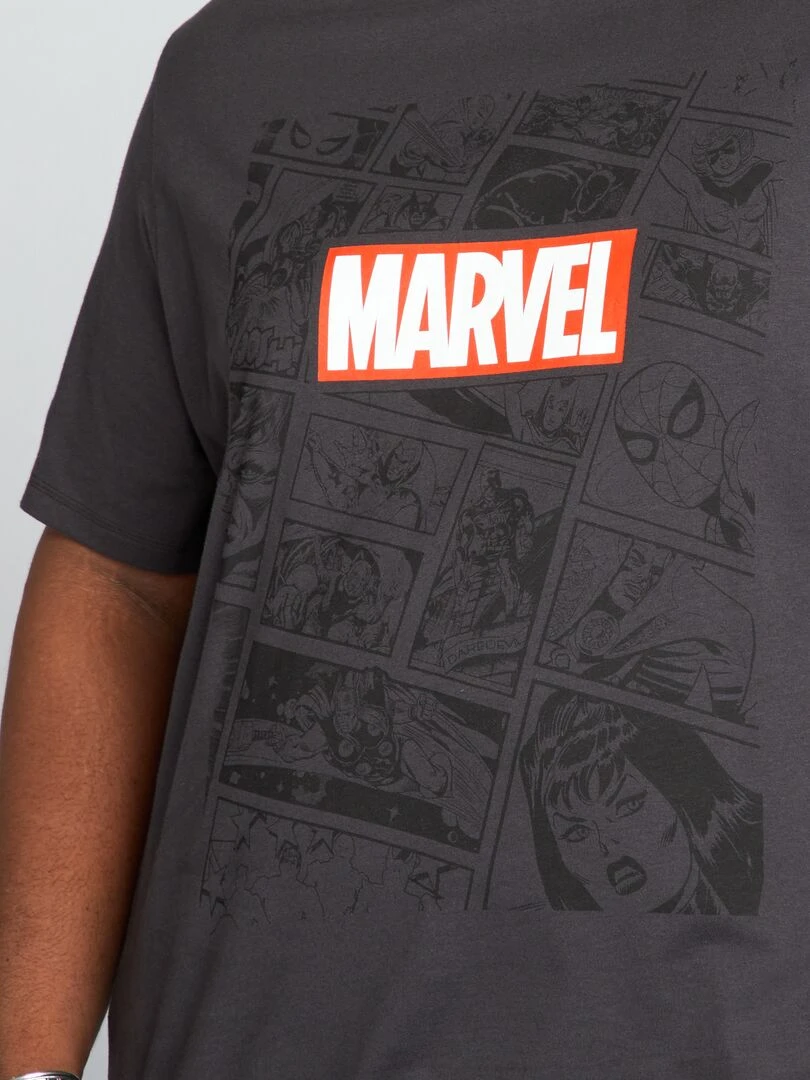 T shirt à manches courtes 'Marvel'   Noir