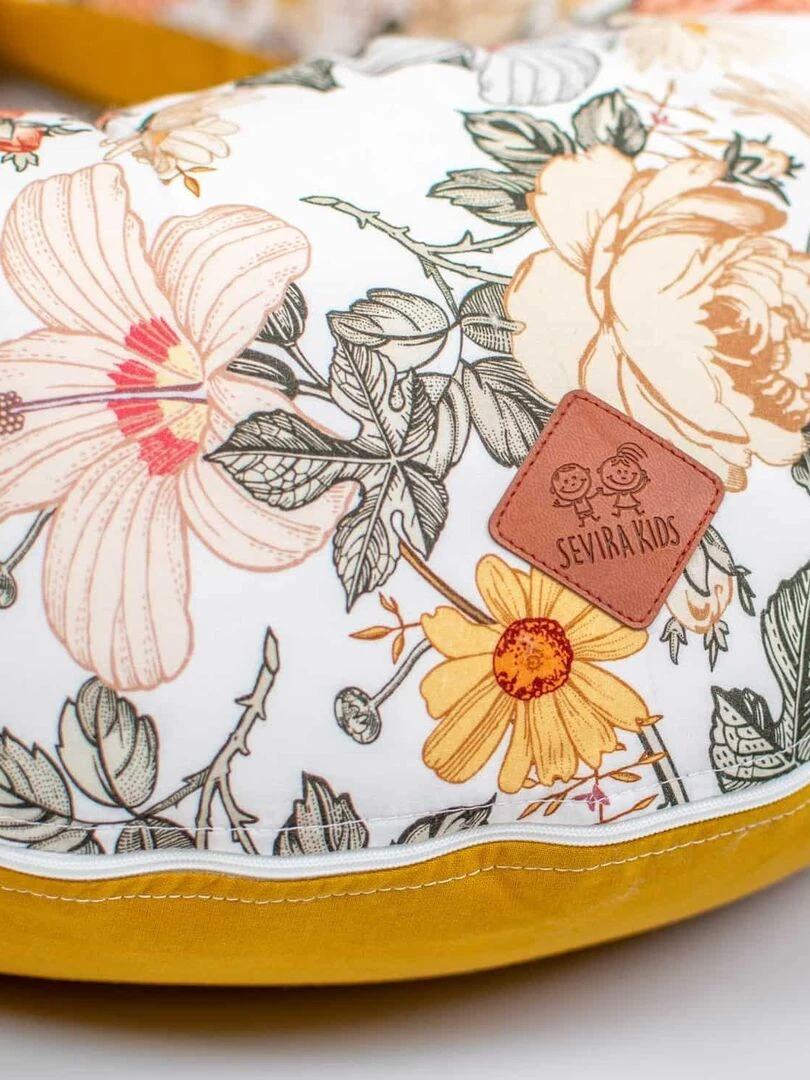 Housse pour coussin d'allaitement ergonomique Néo Vintage Multicolore