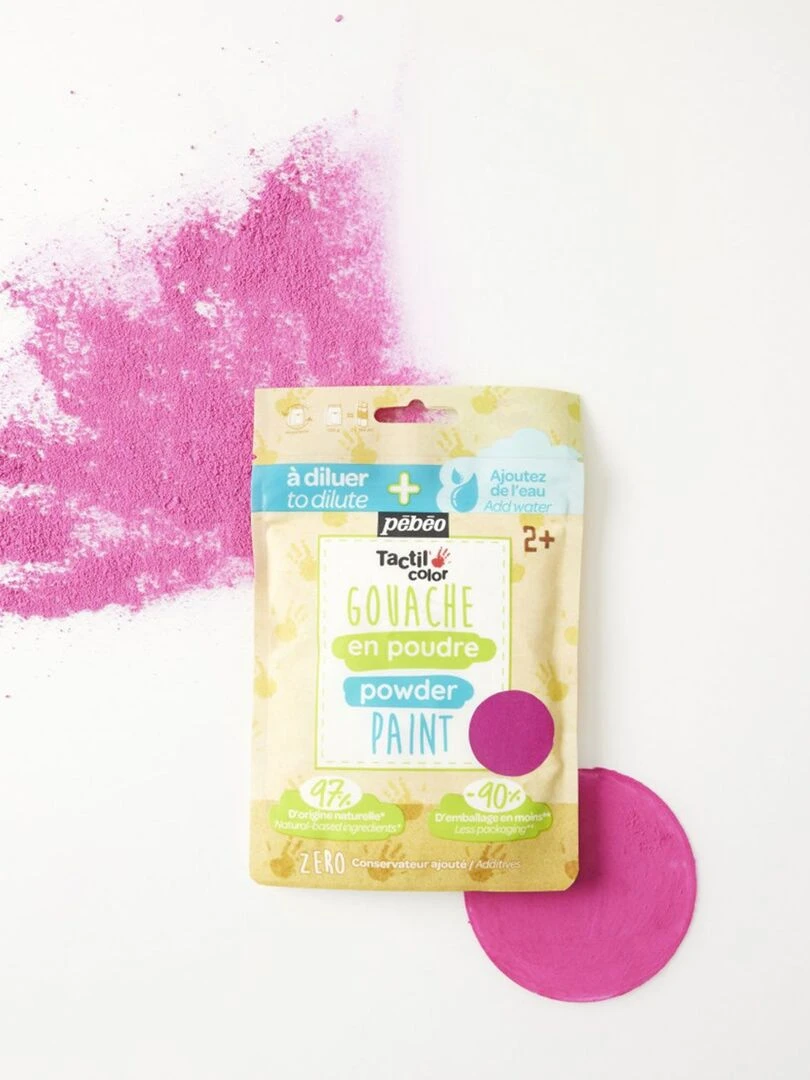 Gouache en poudre   100 g   Rose   N/A