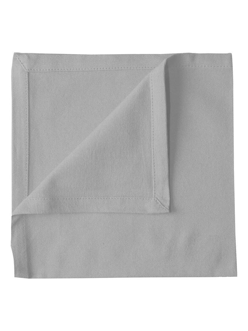 Serviette de table unie et colorée Gris clair