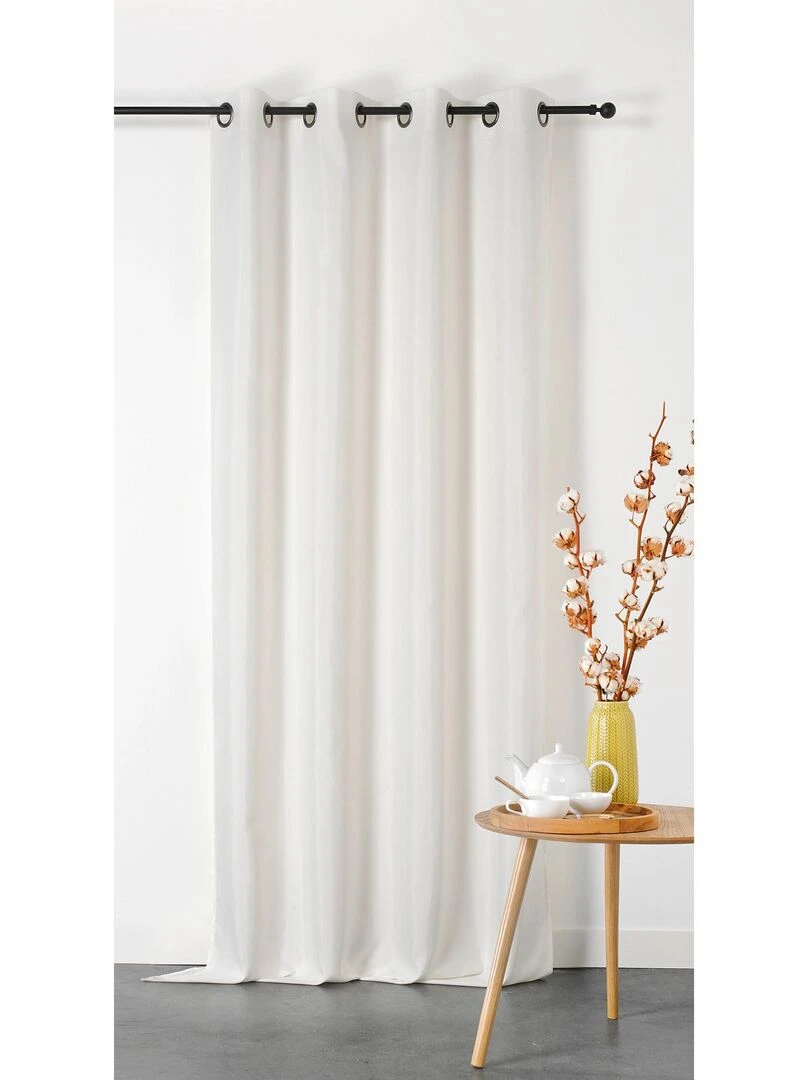 Rideau double natte non feu M1 Beige
