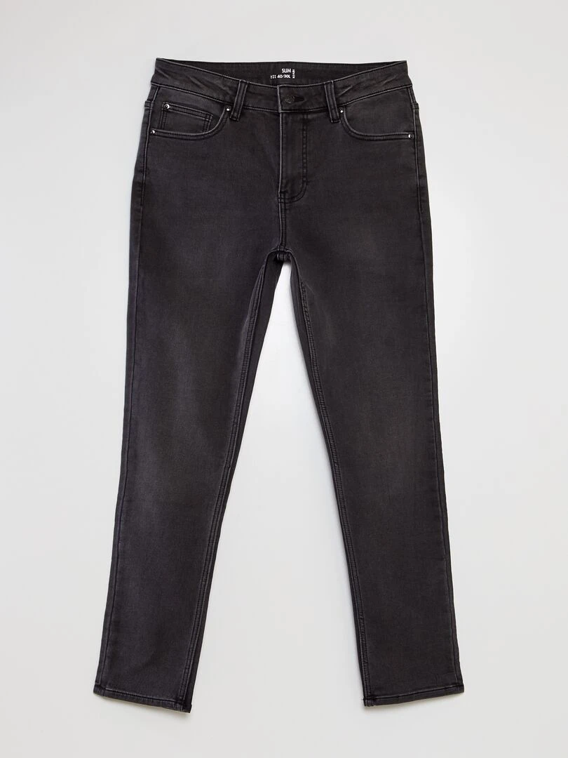 Jean slim stretch L30 Gris/noir