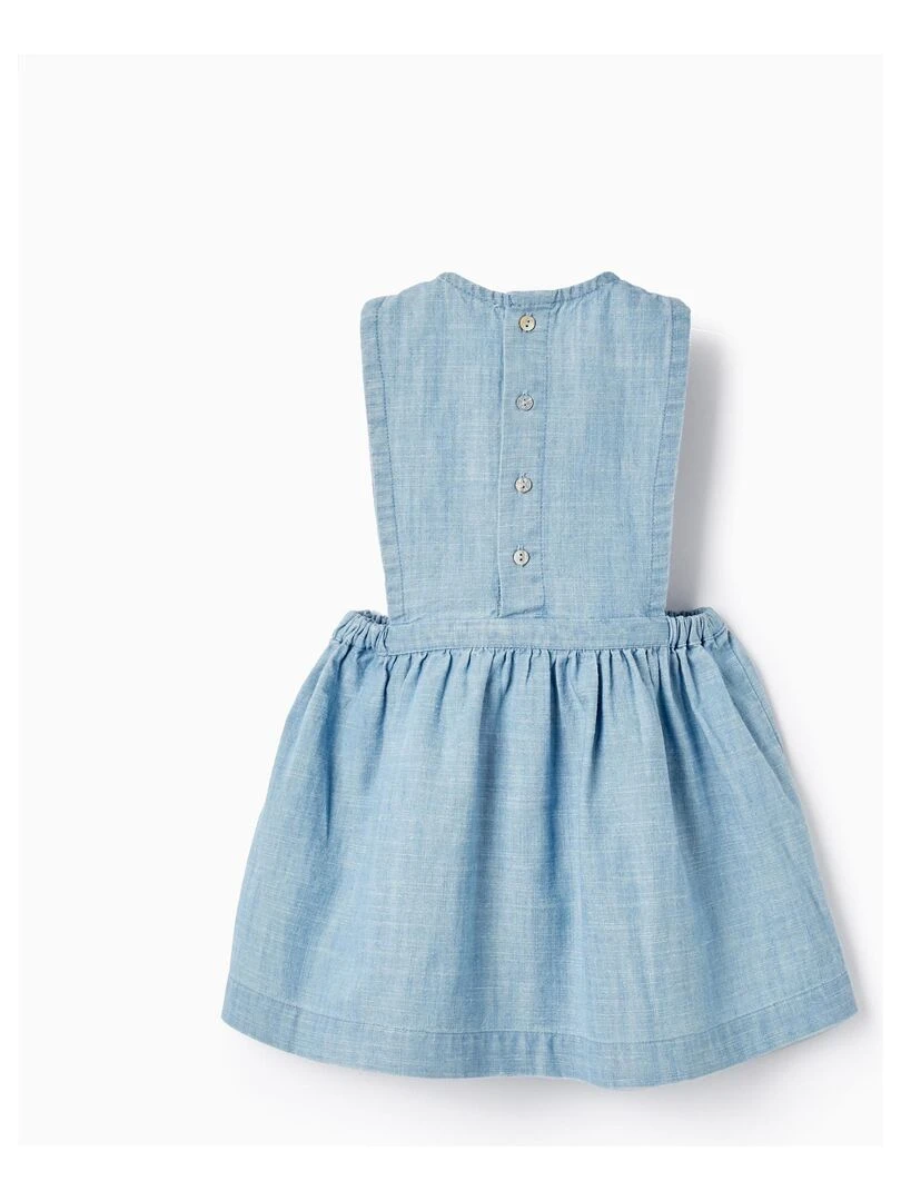 Jupe en Jean en Coton pour Bébé Fille manches courtes ATLANTIC COMPANY Bleu