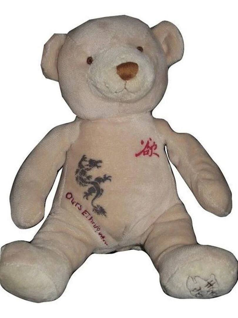 doudou Histoire d'ours Ours Blanc Amerindien symbole chinois Tatoue Pantin Blanc