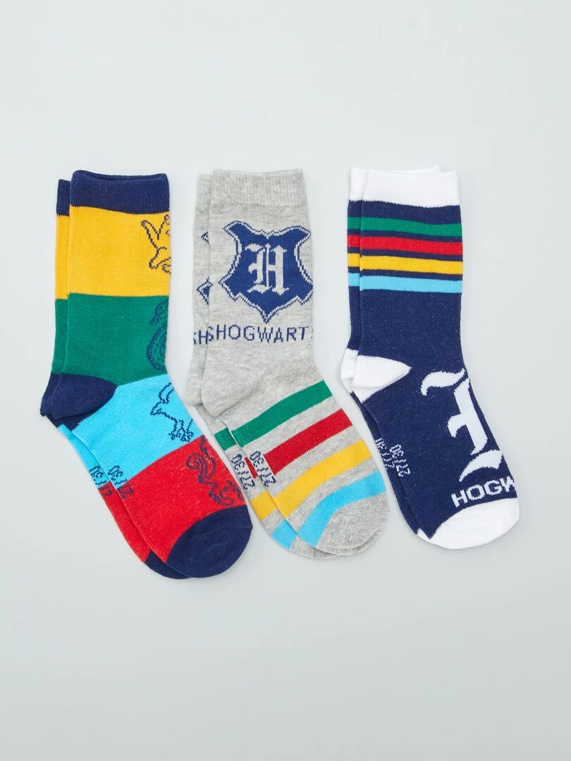 Lot de chaussettes 'Harry Potter' 3 paires Gris