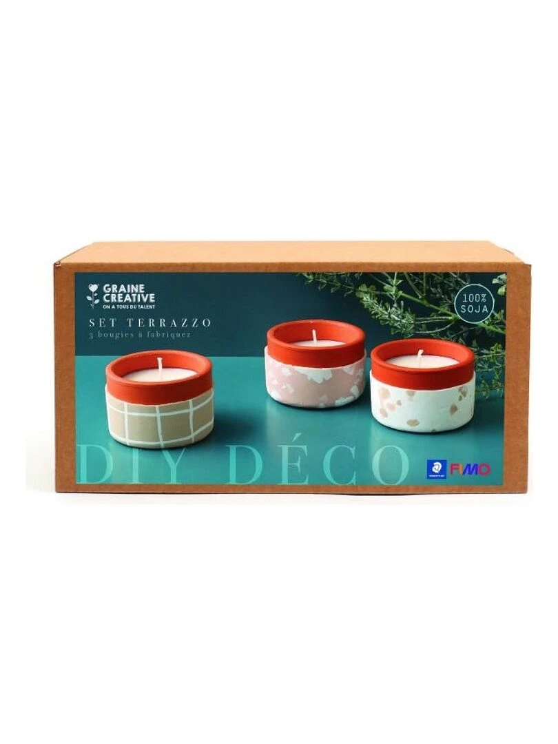 Set 'fimo' 3 Bougies À Fabriquer N/A