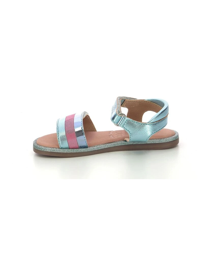 Sandales Cuir Paganisa   Bleu