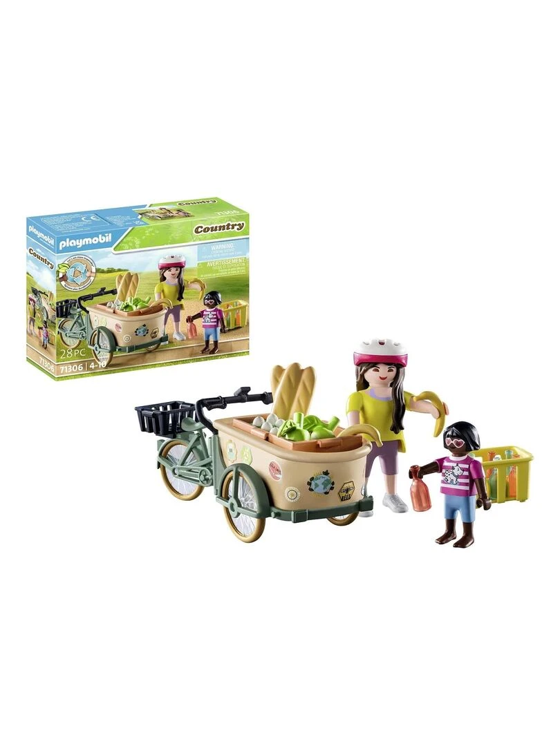 Country   Cycliste avec vélo et remorque avant   N/A