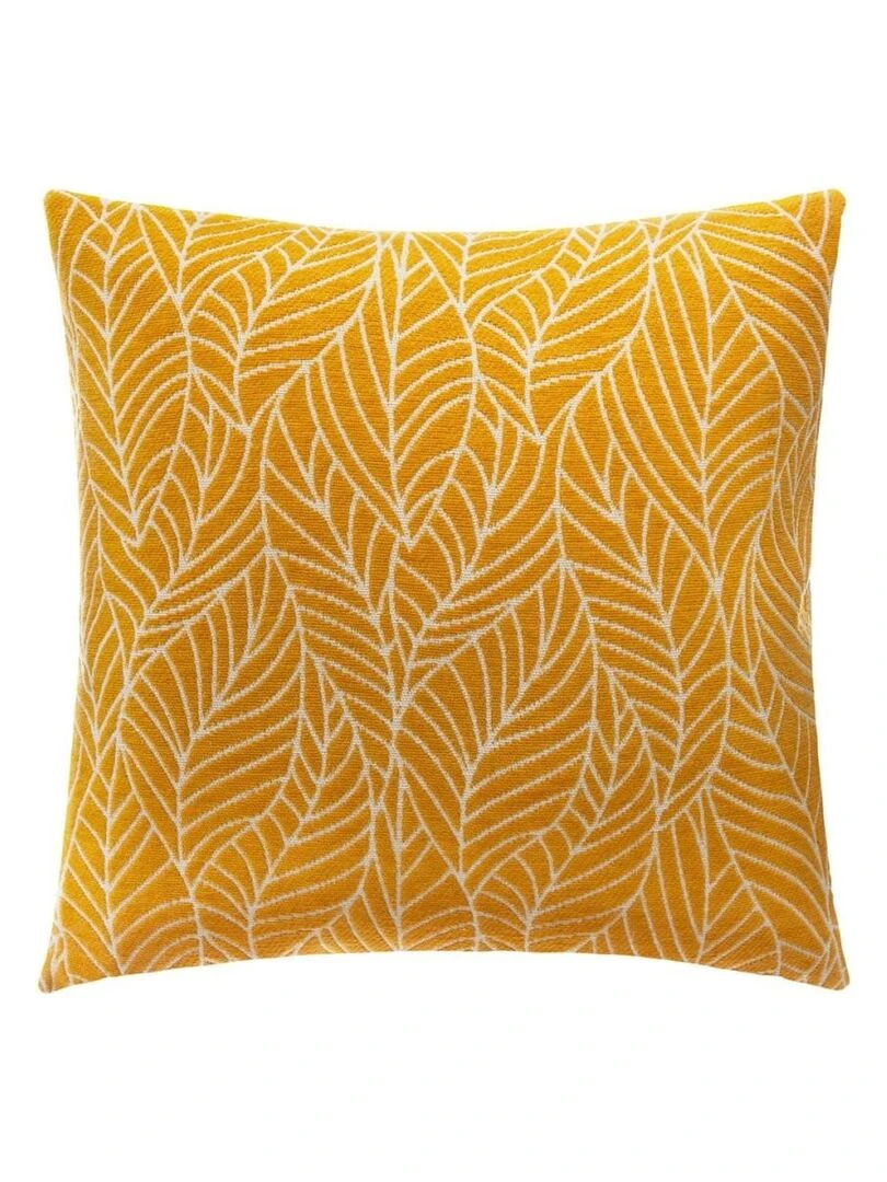 Housse de coussin 40x40 Feuille ocre Jaune