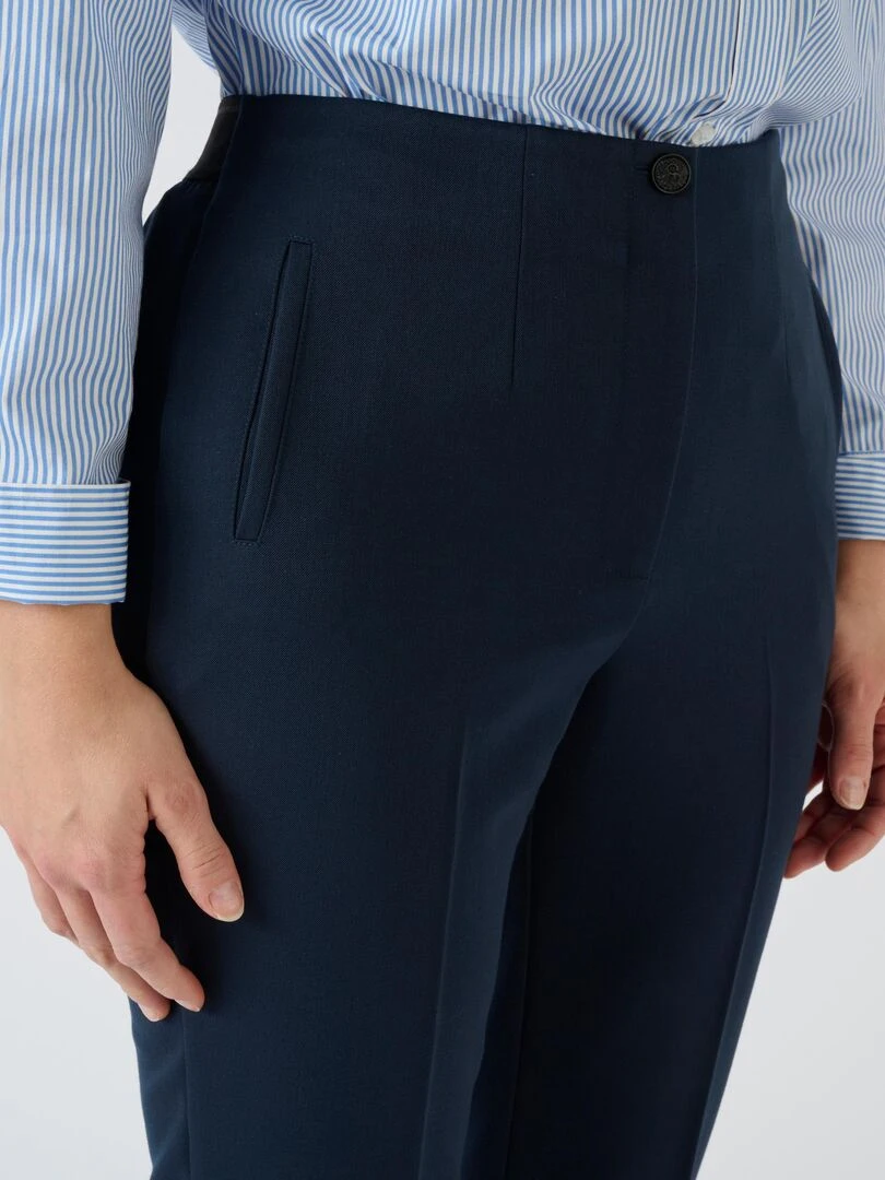 Pantalon effet ventre plat Damart Bleu marine